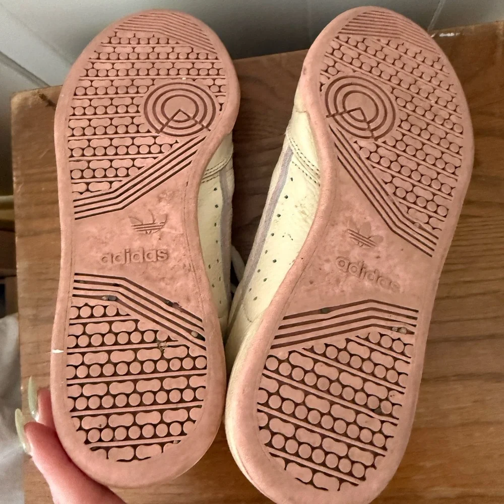 Adidas Off-White, Pink and Lavender Sneakers